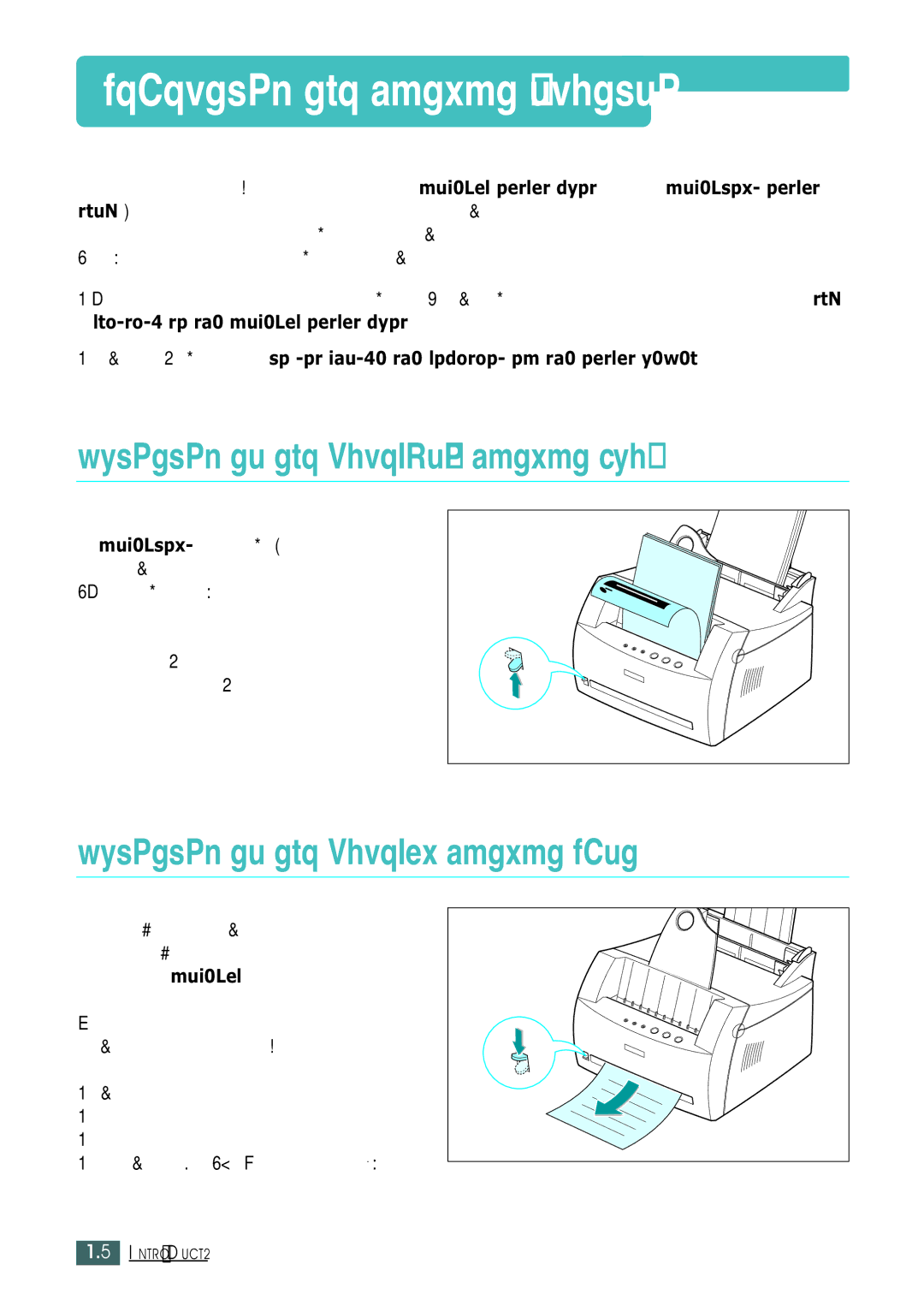 Samsung ML-1430 manual Printing to the Face-Down Output Tray, Printing to the Face-Up Output Slot 