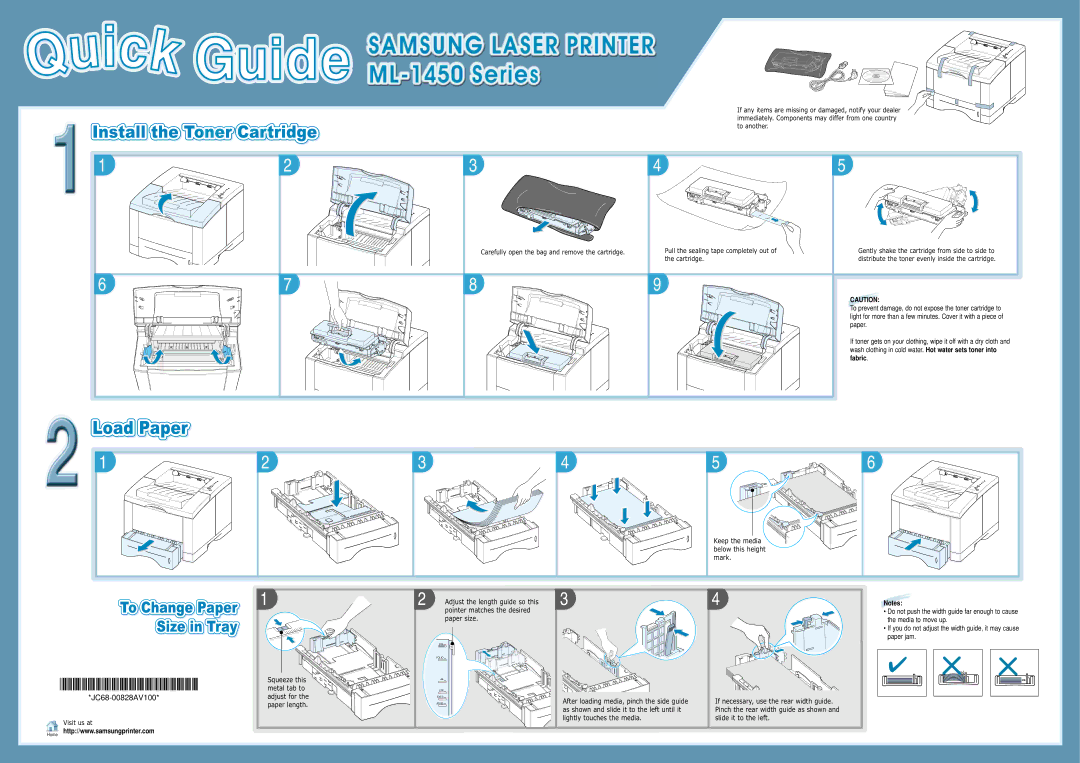 Samsung ML-1450 Series manual Cartridge, Visit us at 