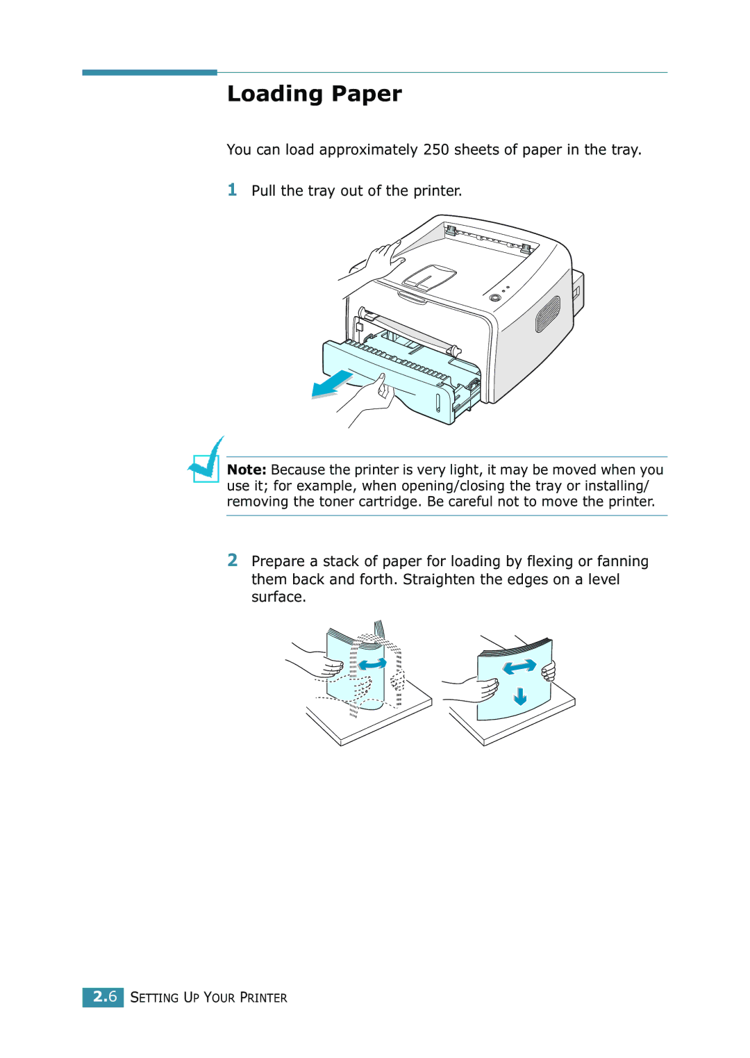 Samsung ML-1520 manual Loading Paper 