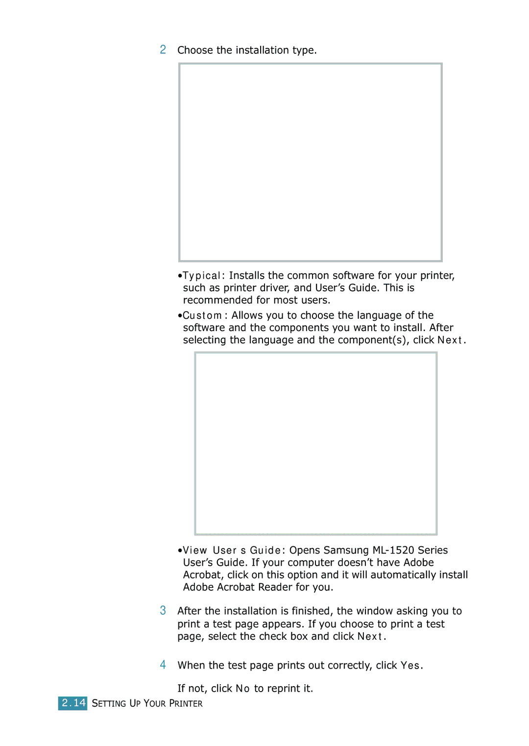 Samsung ML-1520 manual Setting UP Your Printer 