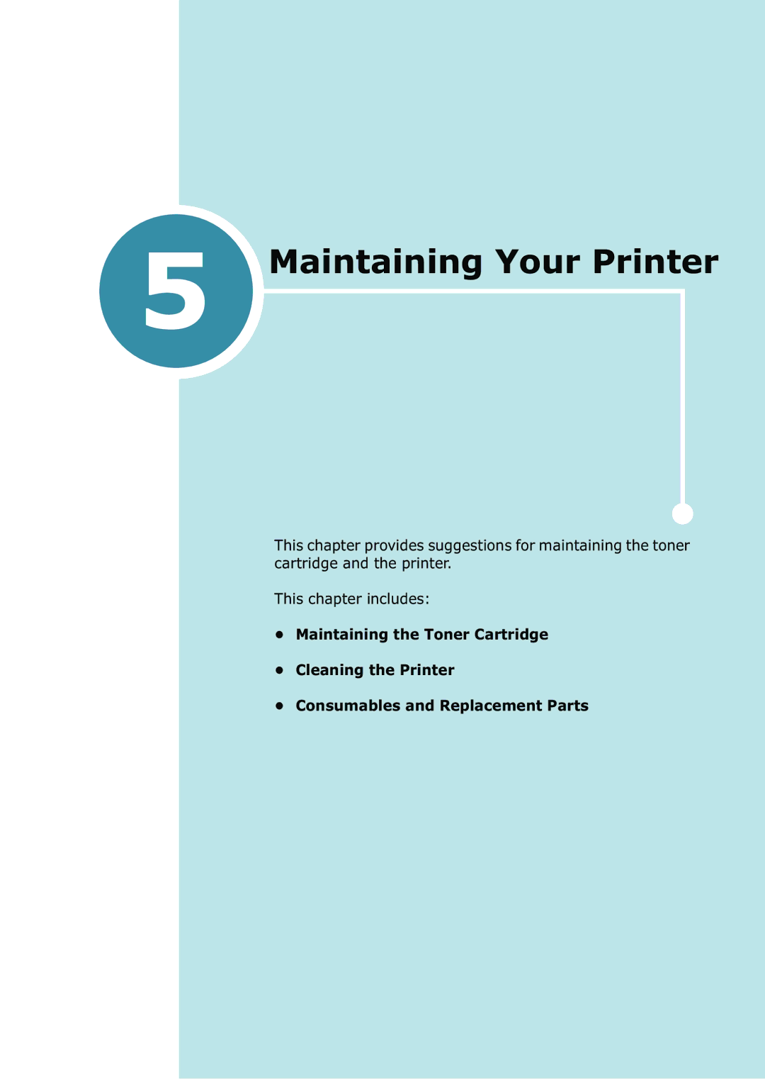 Samsung ML-1520 manual Maintaining Your Printer 