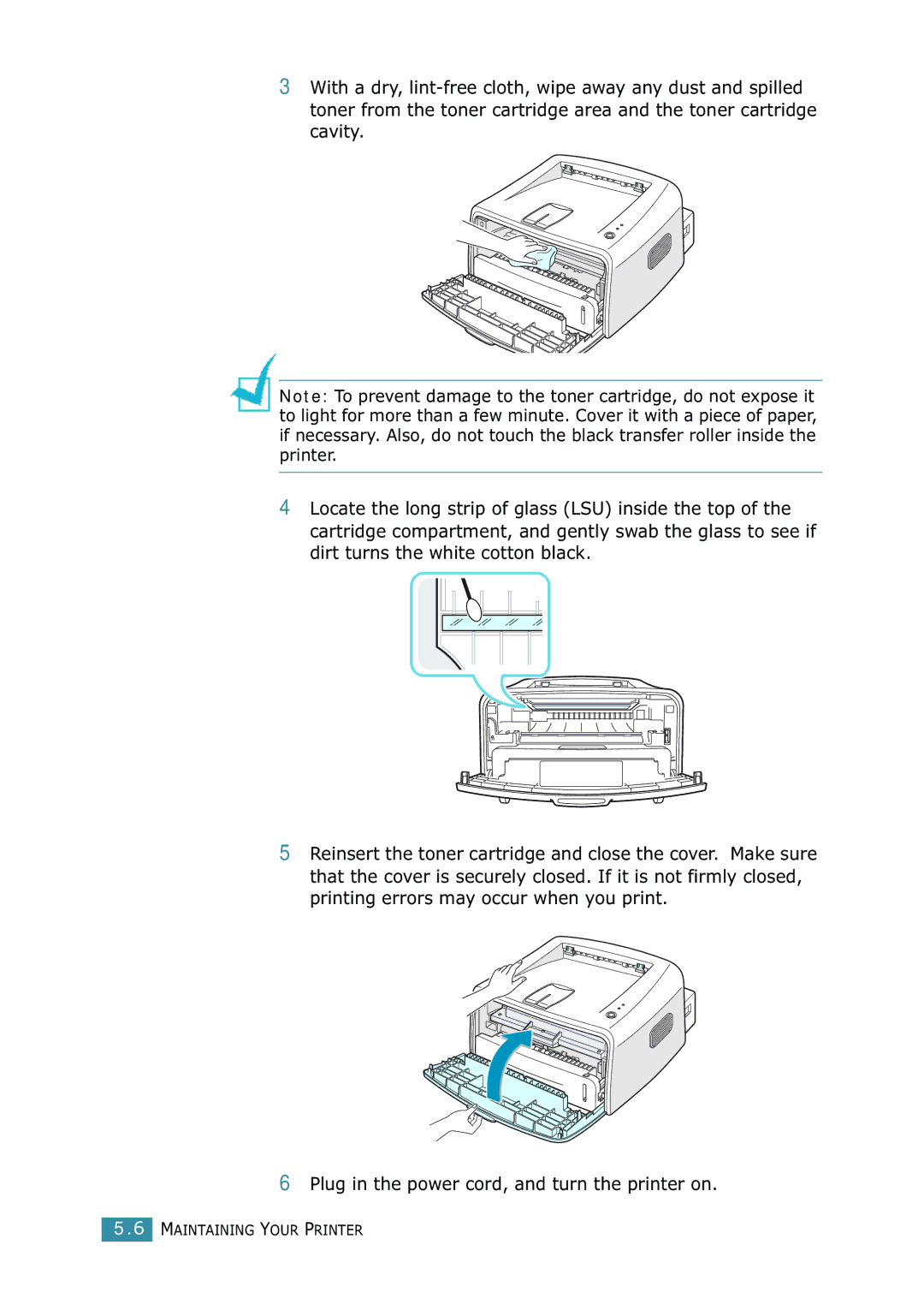 Samsung ML-1520 manual Maintaining Your Printer 