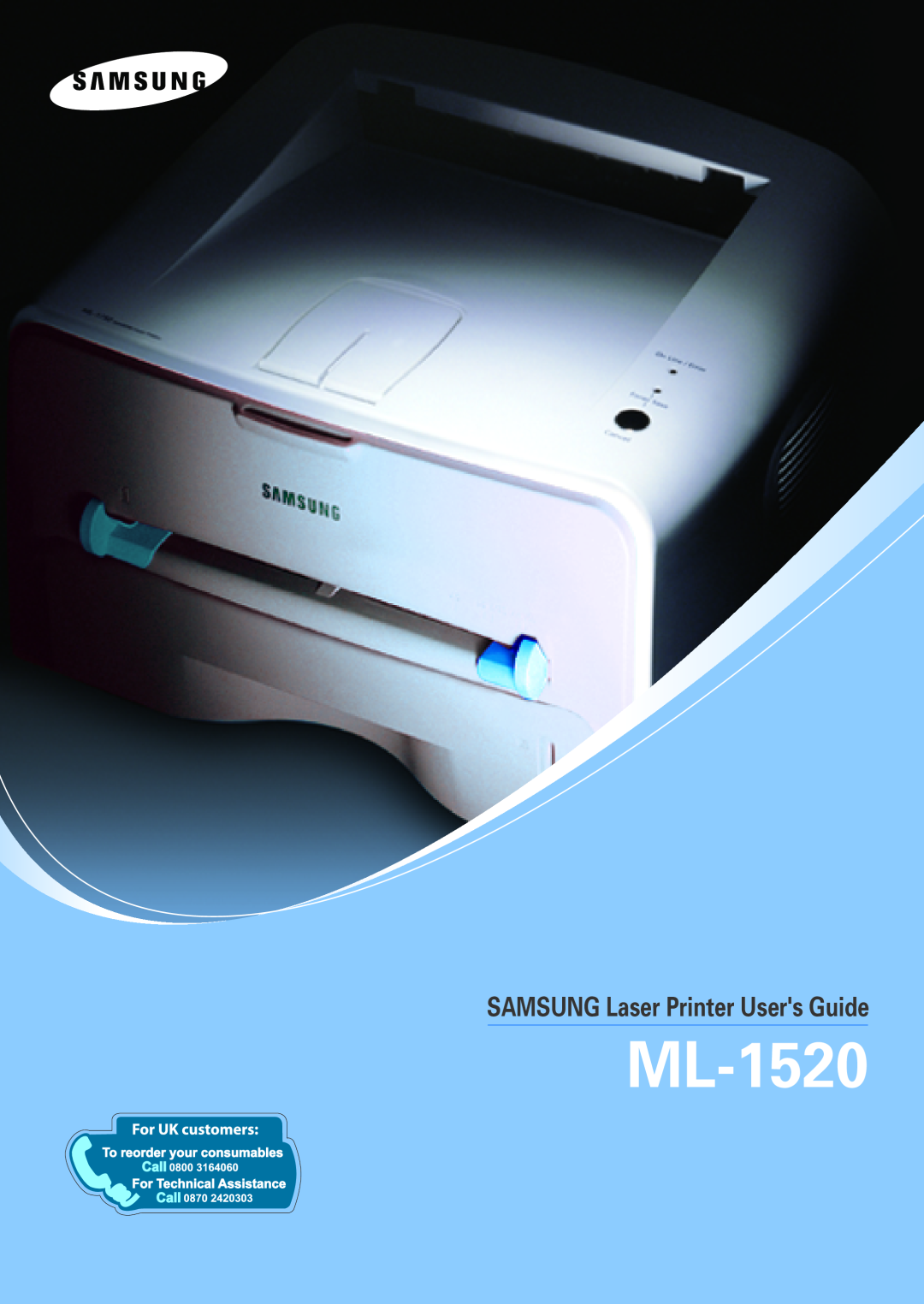 Samsung ML-1520 manual SAMSUNG Laser Printer Users Guide 