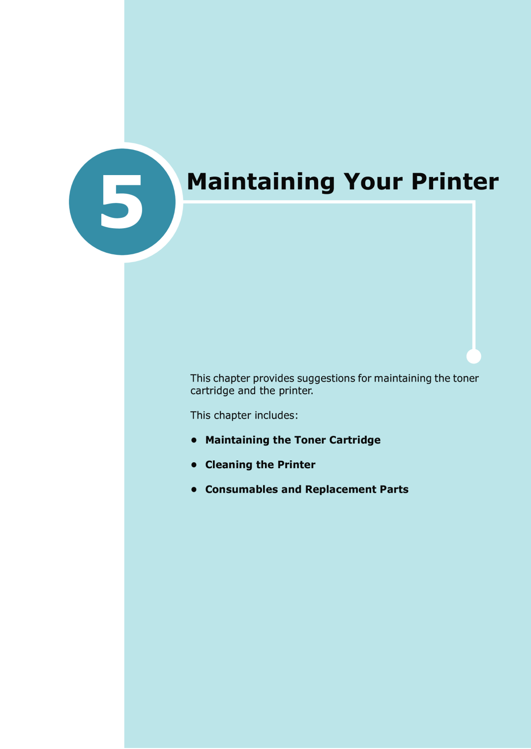 Samsung ML-1520 manual Maintaining Your Printer, Maintaining the Toner Cartridge Cleaning the Printer 