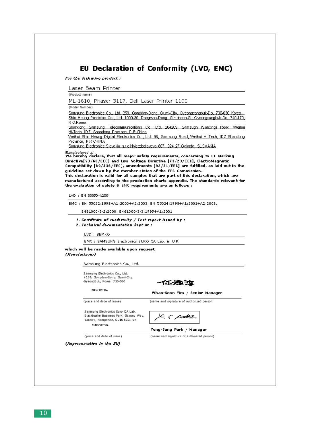 Samsung ML-1610 manual 