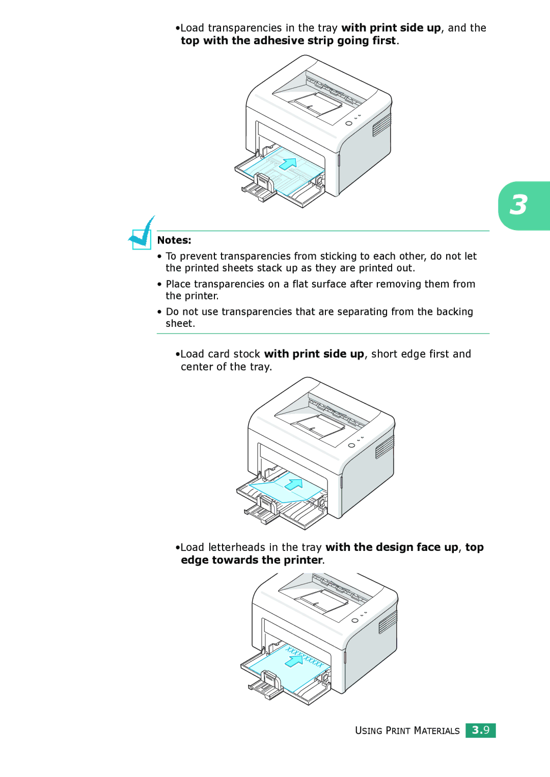 Samsung ML-1610 manual Using Print Materials 