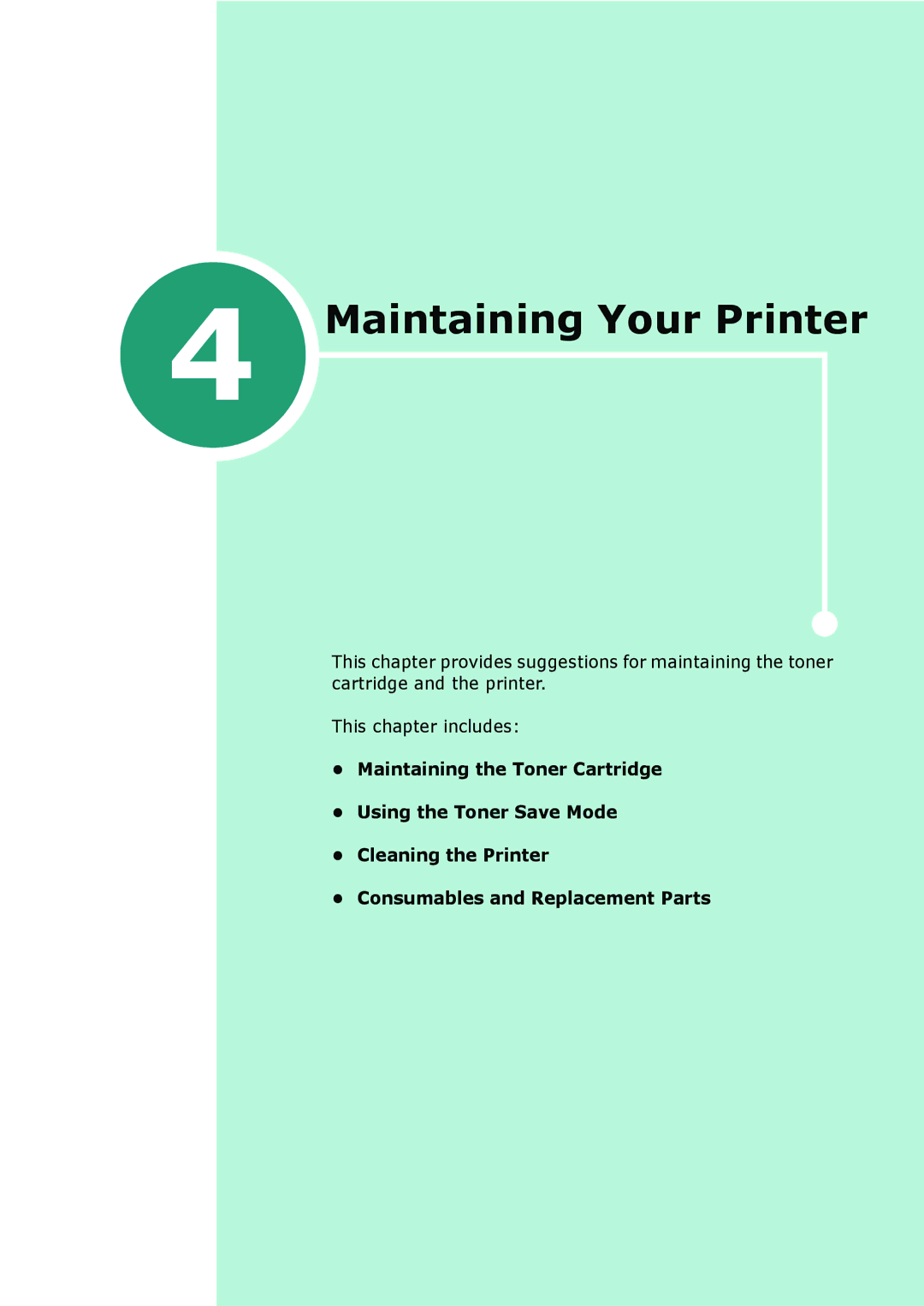 Samsung ML-1610 manual Maintaining Your Printer 