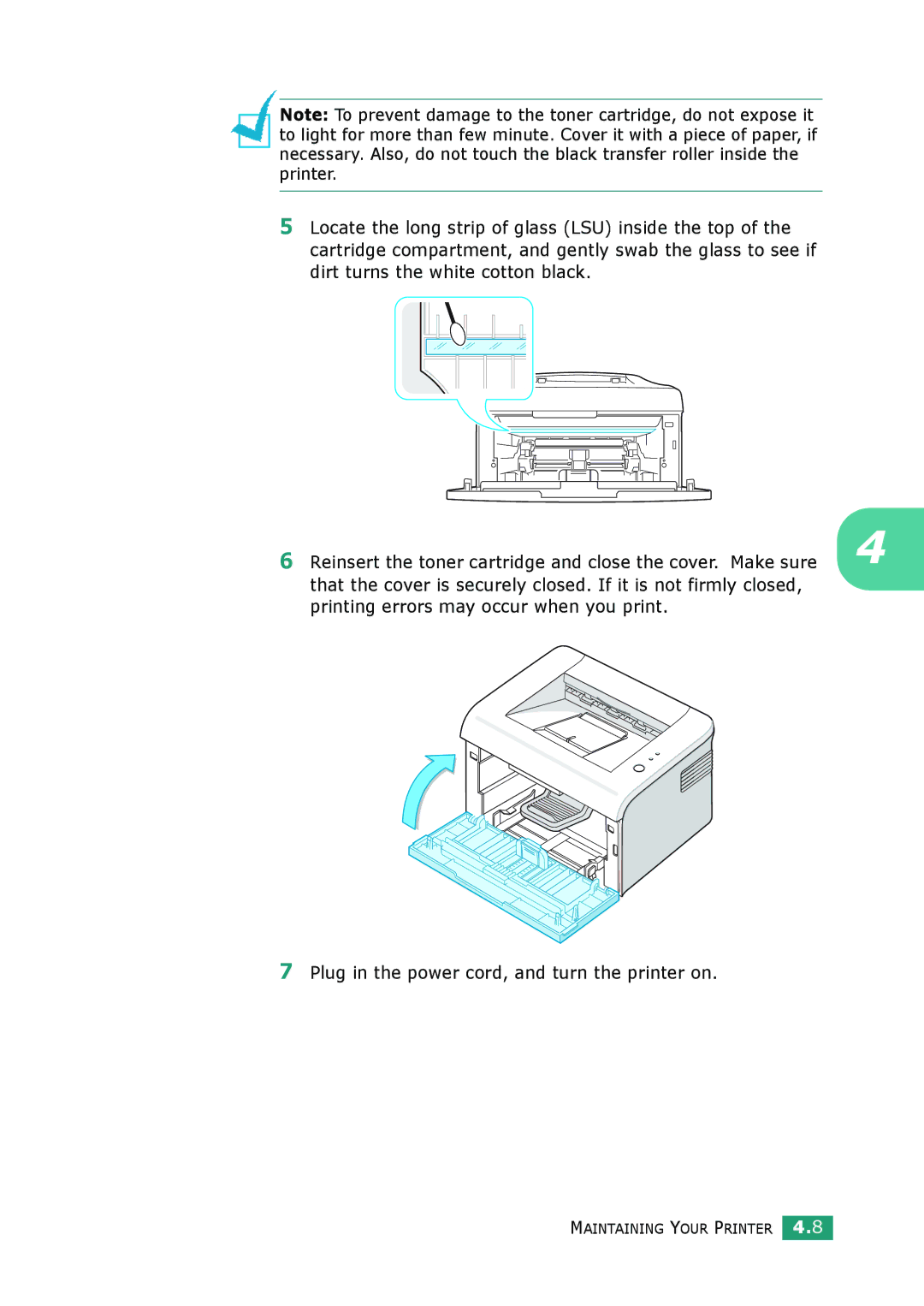 Samsung ML-1610 manual Maintaining Your Printer 