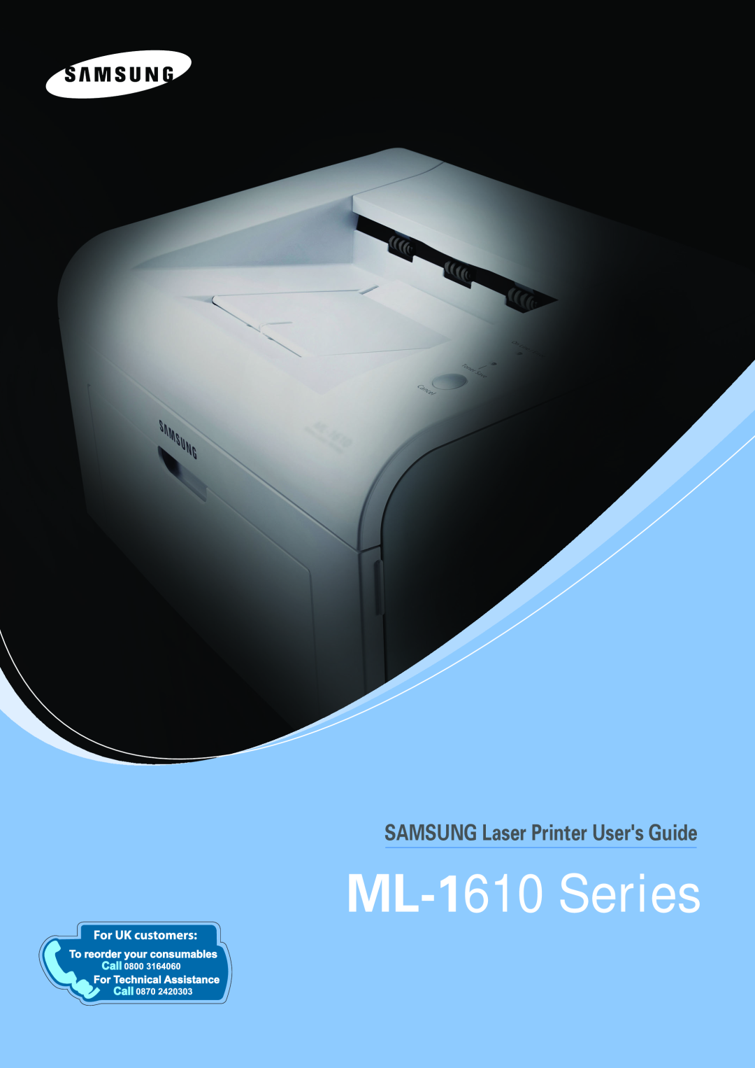 Samsung manual ML-1610 Series, SAMSUNG Laser Printer Users Guide 