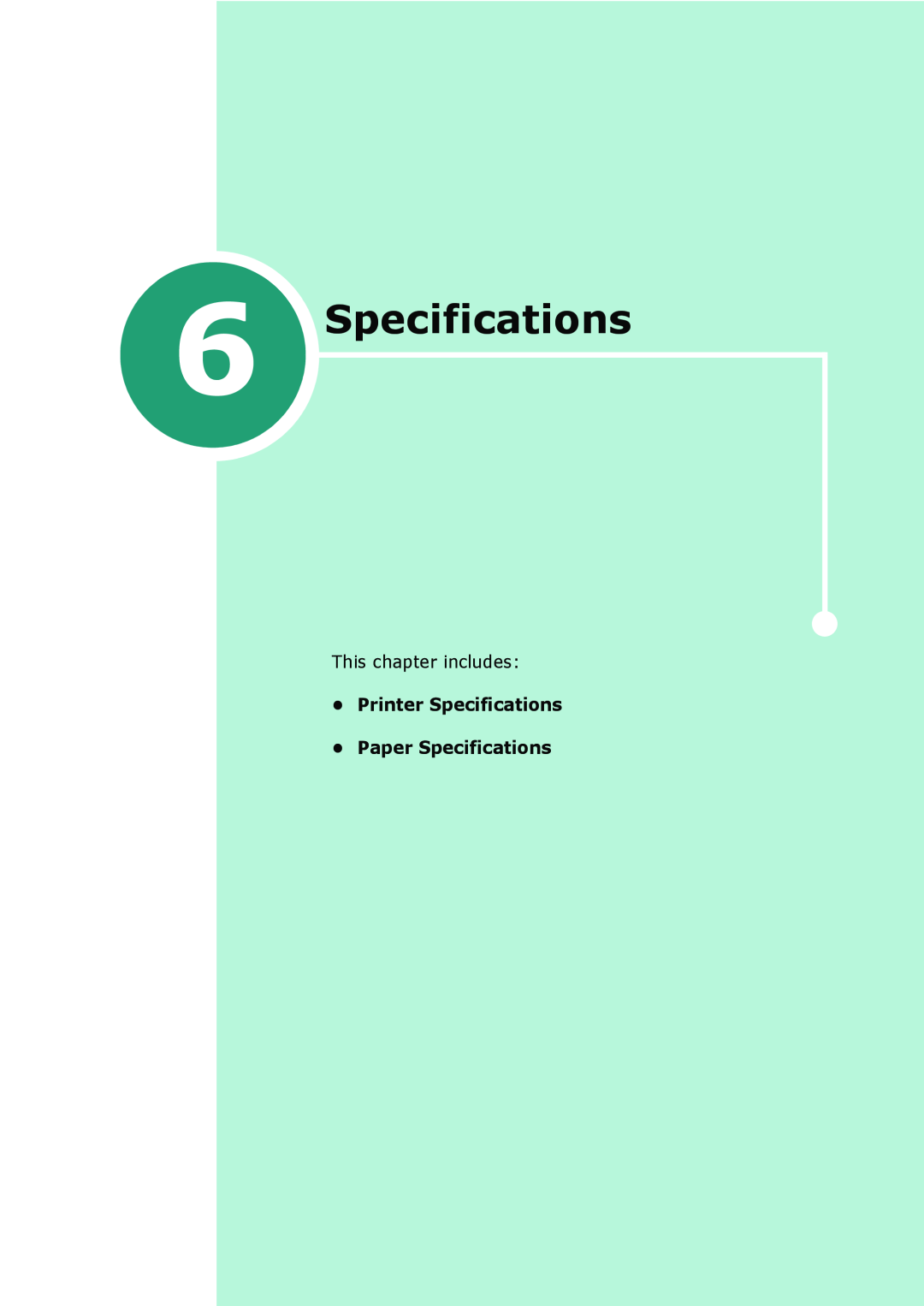 Samsung ML-1610 manual 6Specifications, Printer Specifications Paper Specifications 