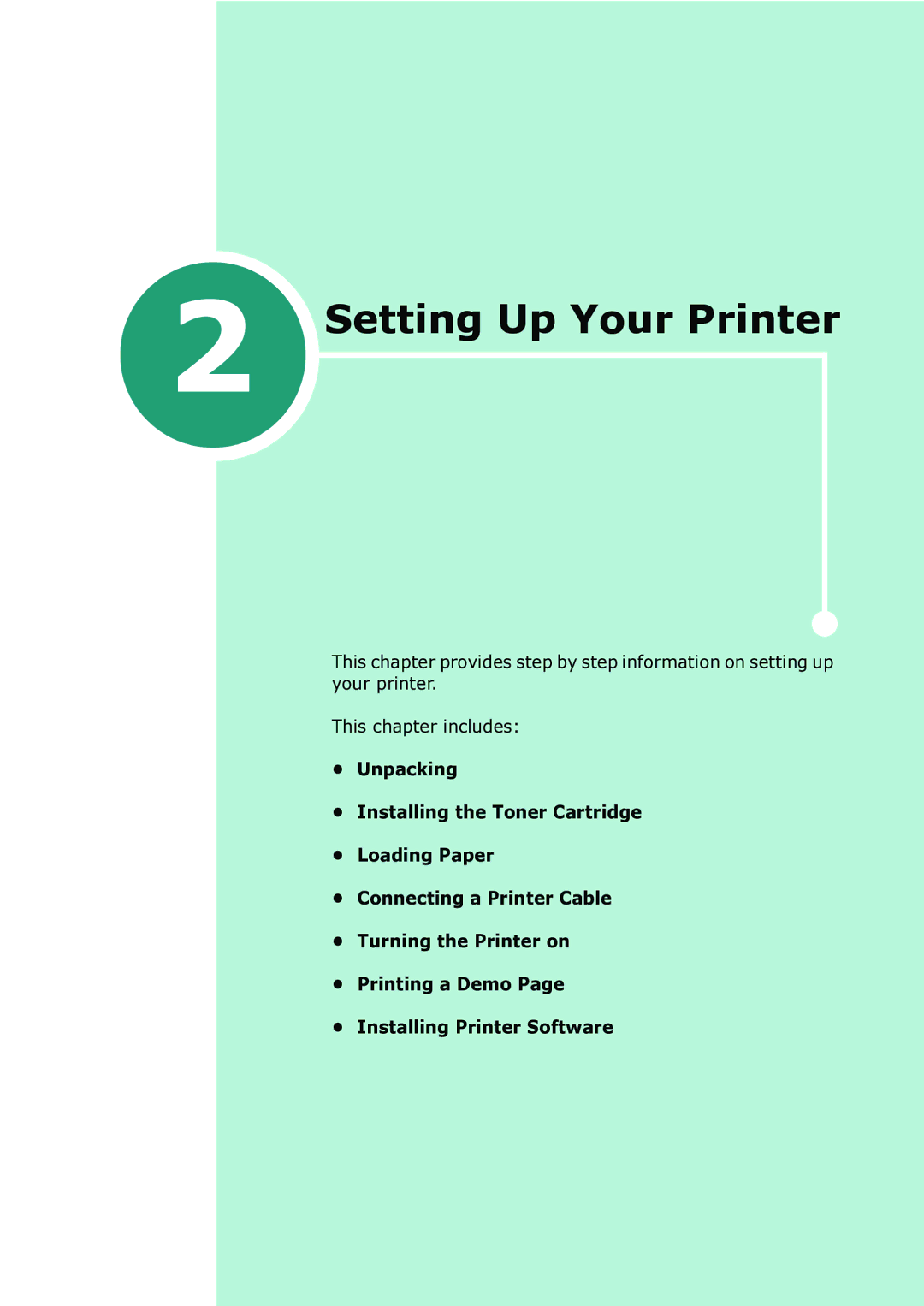 Samsung ML-1615 manual Setting Up Your Printer 