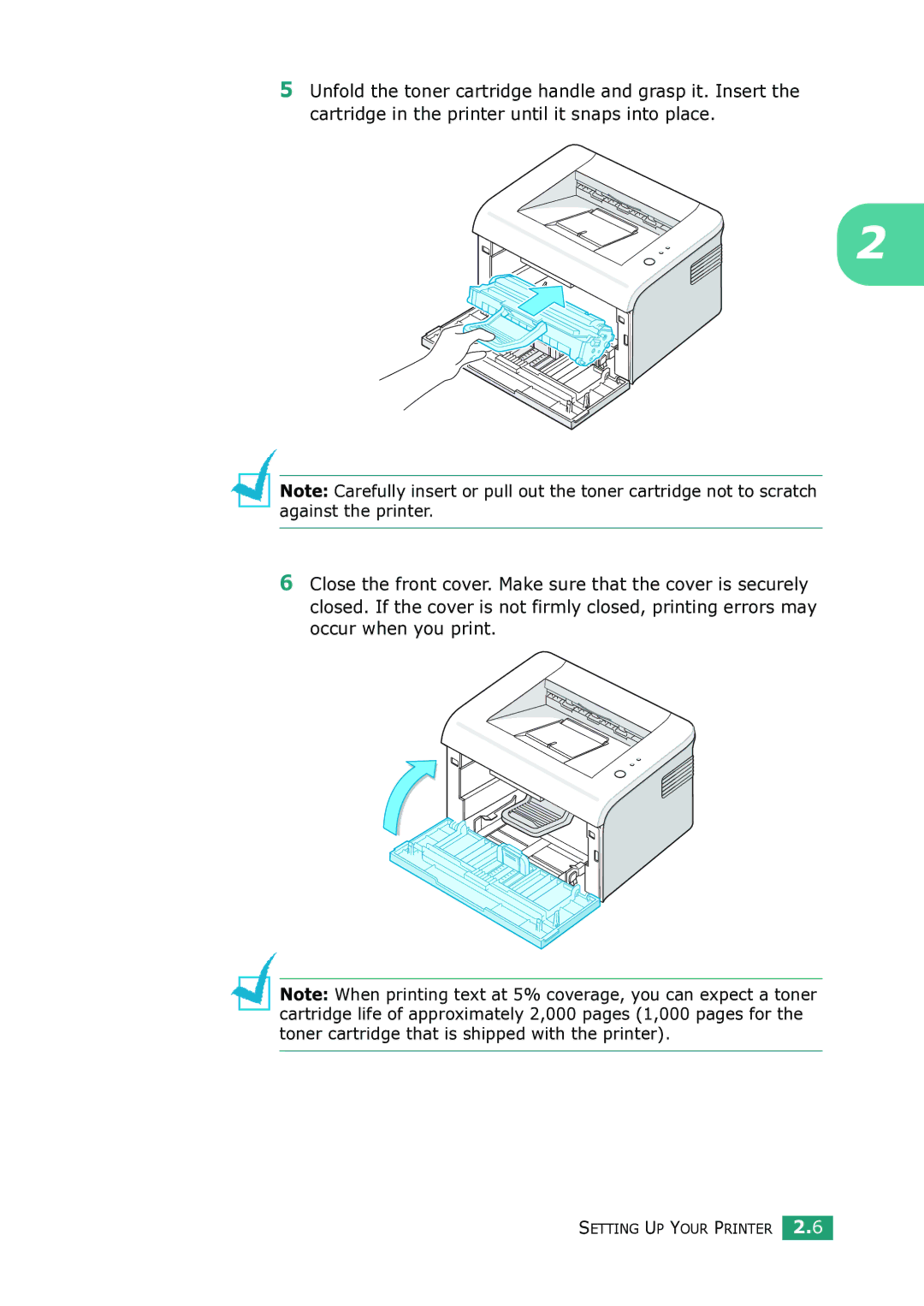 Samsung ML-1615 manual Setting UP Your Printer 