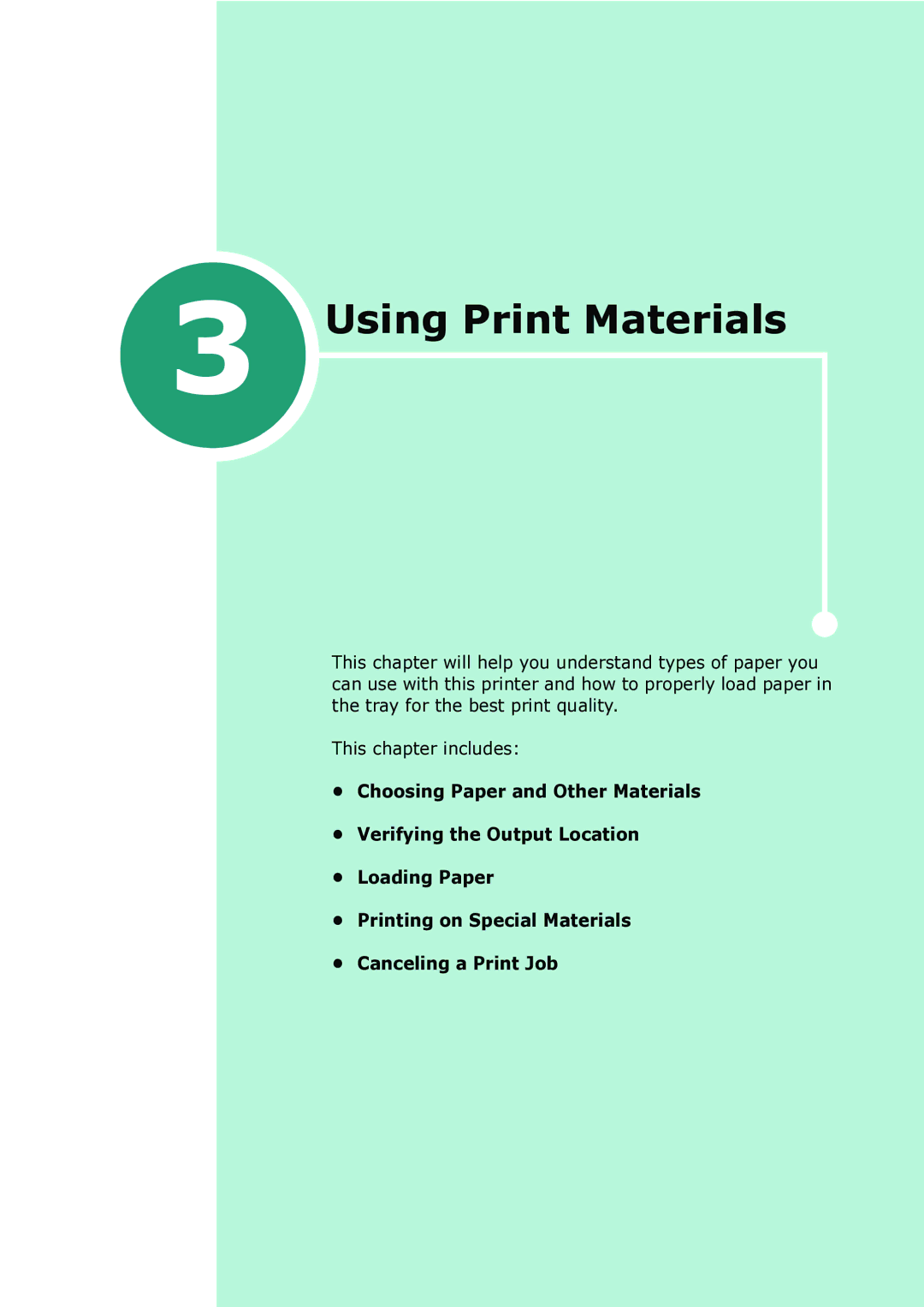 Samsung ML-1615 manual Using Print Materials 