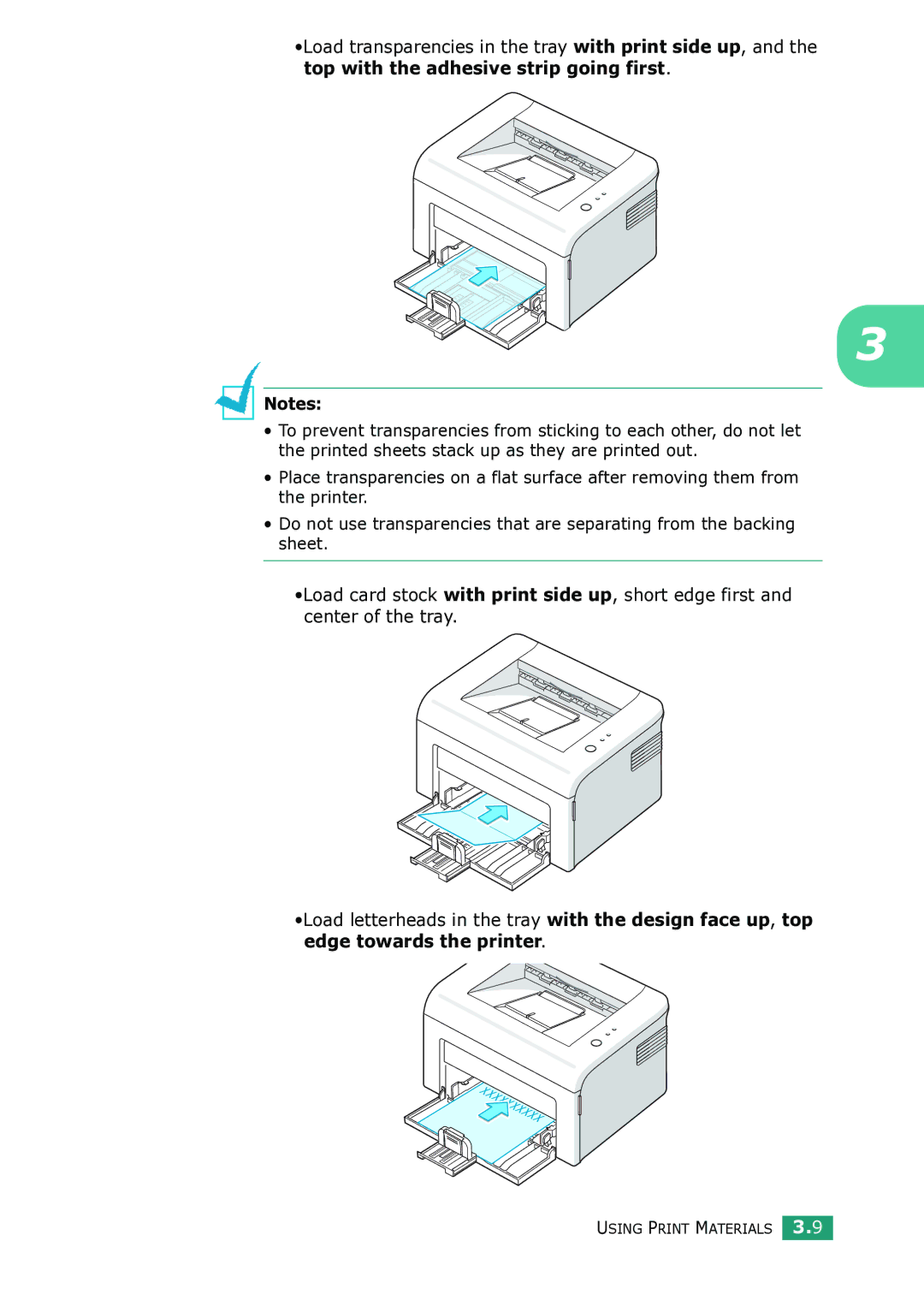 Samsung ML-1615 manual Using Print Materials 