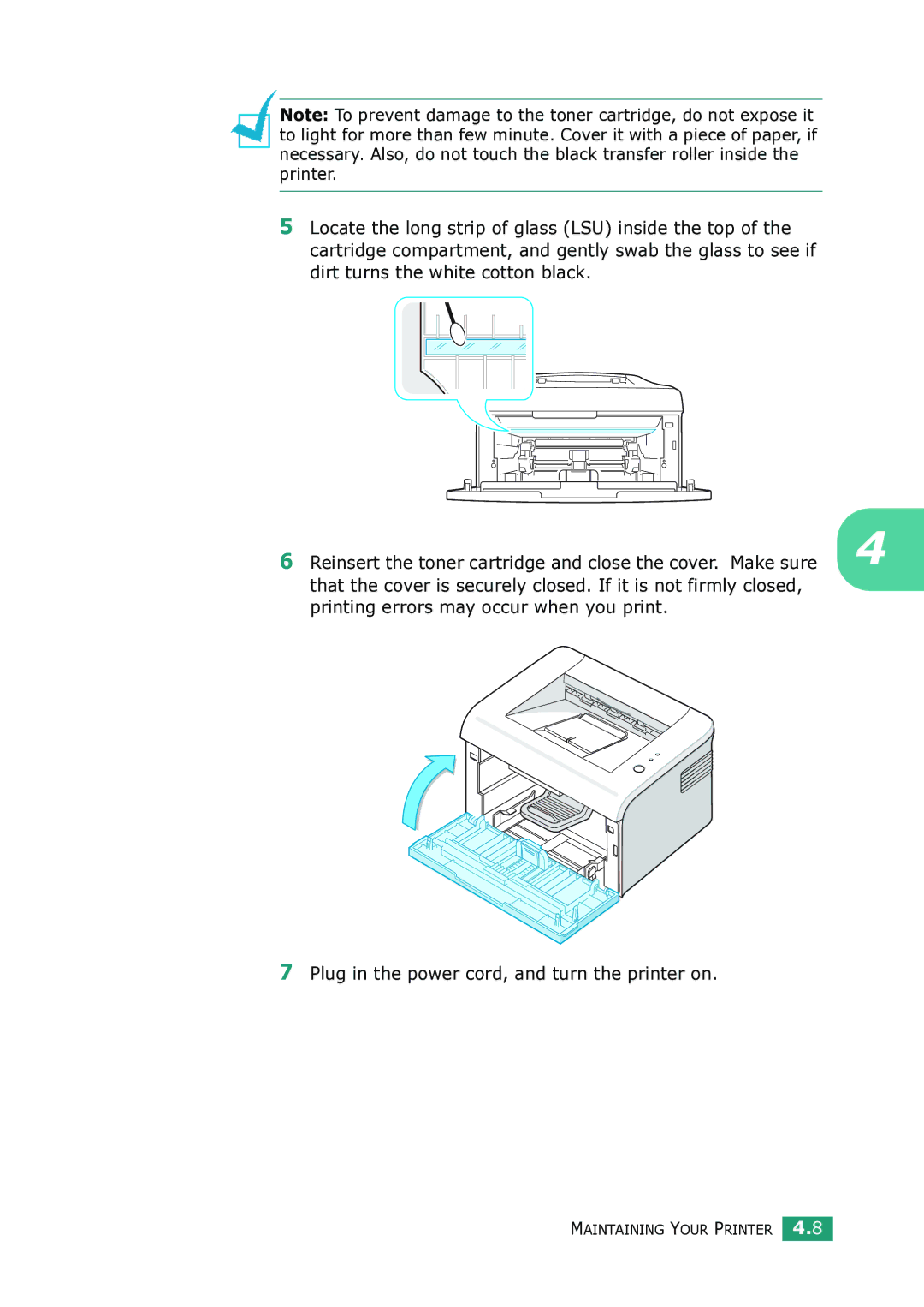 Samsung ML-1615 manual Maintaining Your Printer 