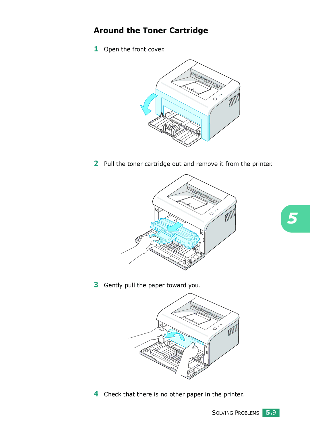 Samsung ML-1615 manual Around the Toner Cartridge 