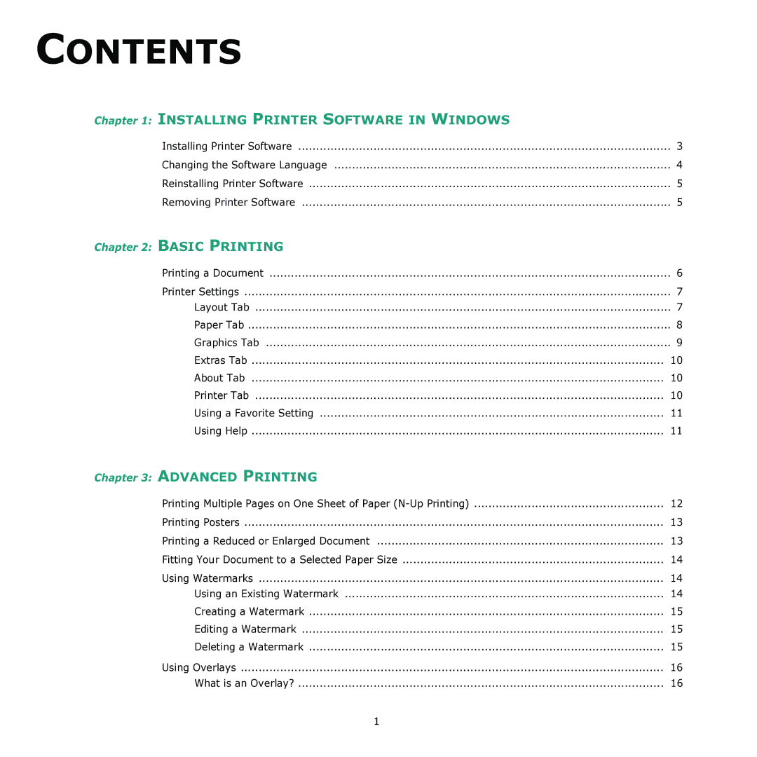 Samsung ML-1615 manual Installing Printer Software in Windows 