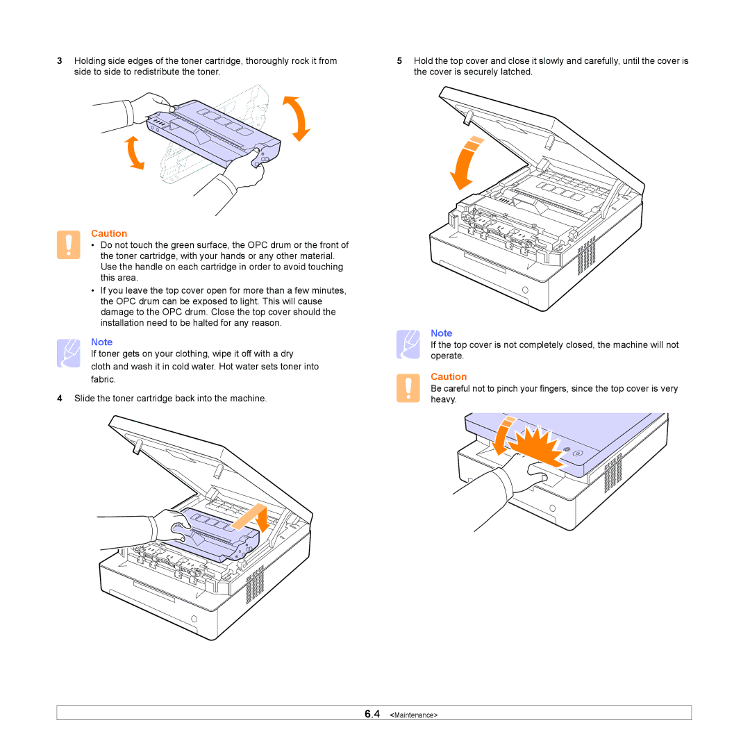 Samsung ML-1630 manual Maintenance 