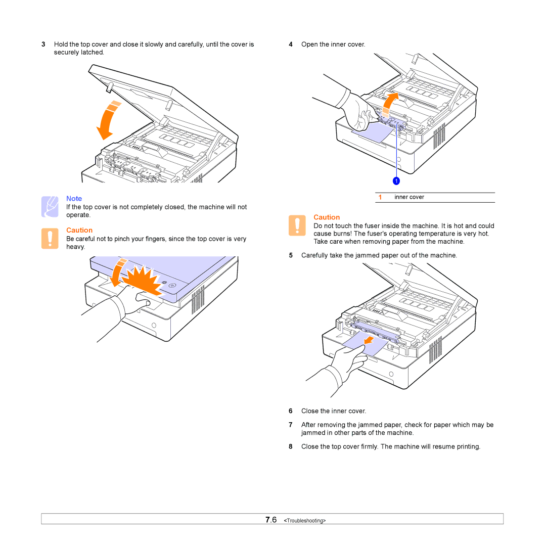 Samsung ML-1630 manual Inner cover 