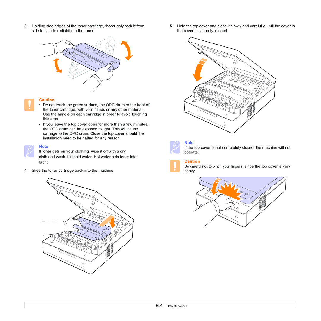 Samsung ML-1630W manual Maintenance 