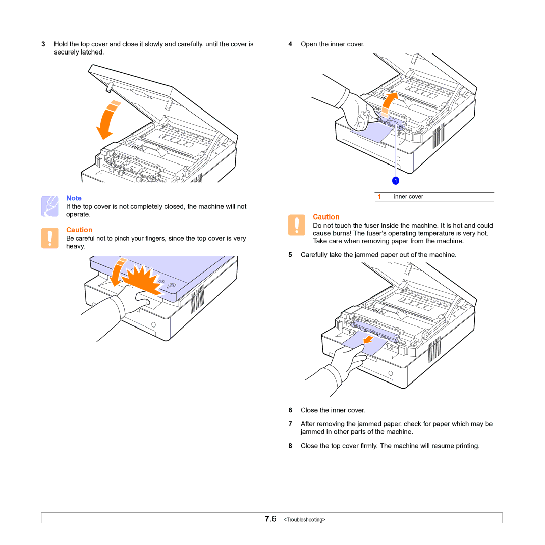 Samsung ML-1630W manual Inner cover 