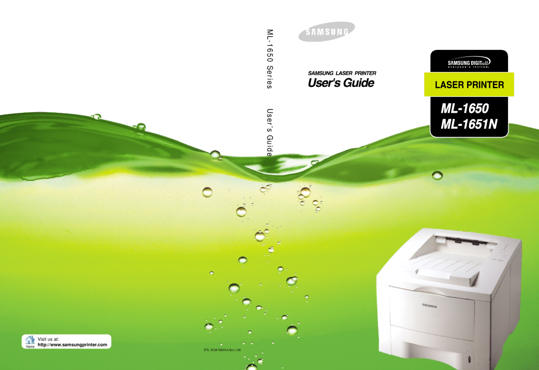 Samsung ML-1651N manual ML-1650 Series User’s Guide 