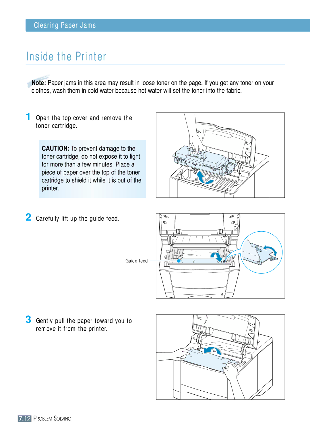 Samsung ML-1651N, ML-1650 manual Inside the Printer 