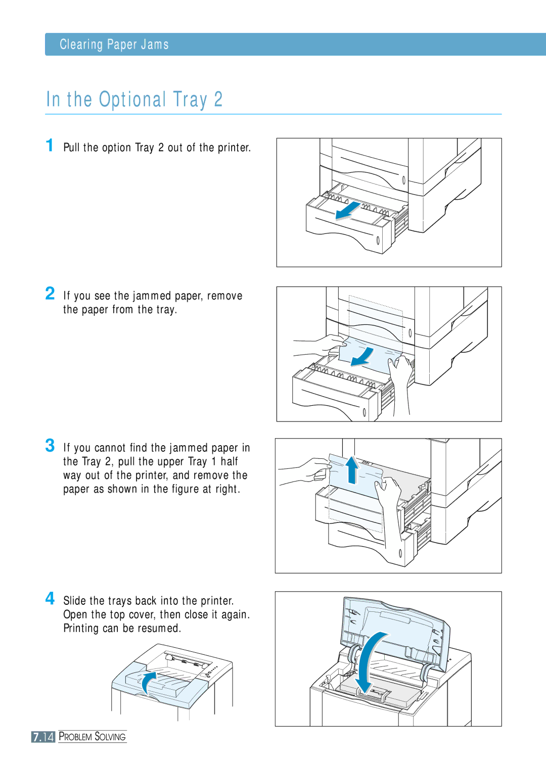 Samsung ML-1651N, ML-1650 manual Optional Tray, Pull the option Tray 2 out of the printer 