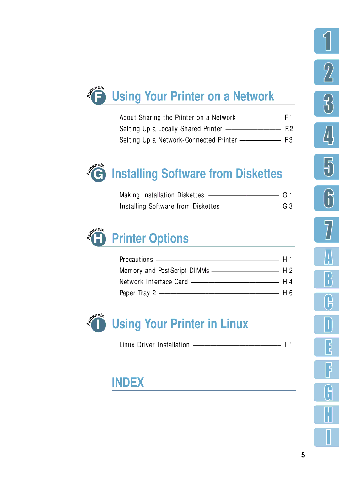 Samsung ML-1650, ML-1651N manual Index 