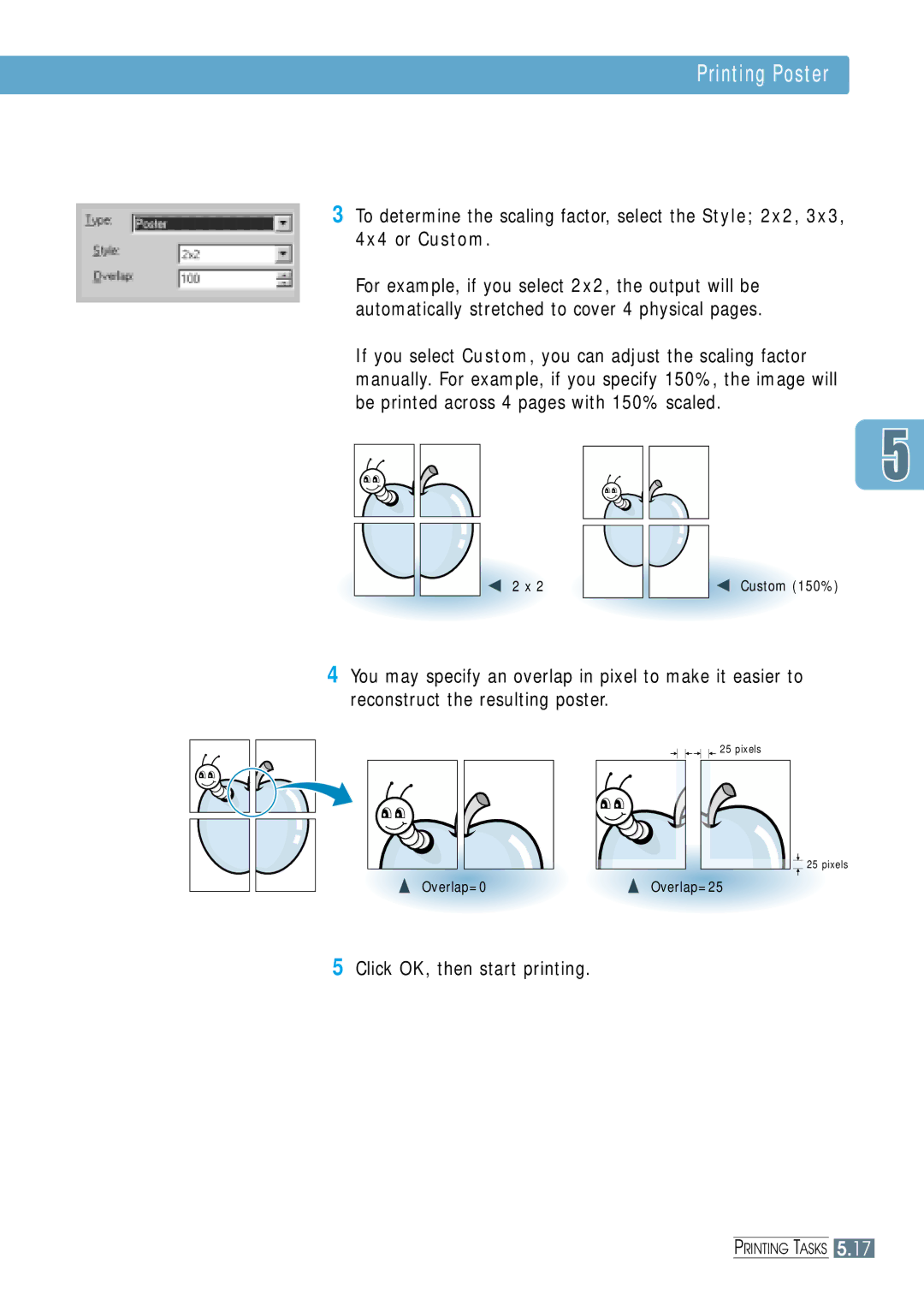 Samsung ML-1650, ML-1651N manual Printing Poster 