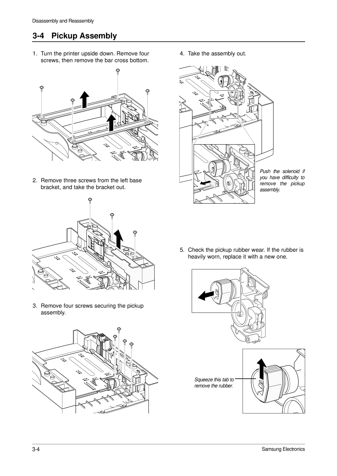 Samsung ML-1650, ML-1651N specifications Pickup Assembly 