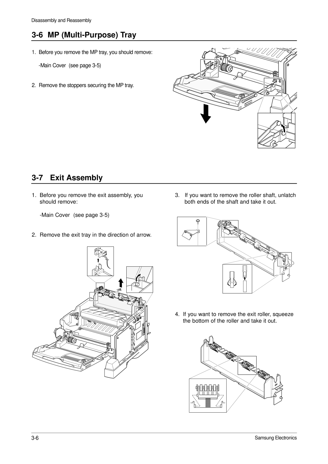 Samsung ML-1650, ML-1651N specifications MP Multi-Purpose Tray, Exit Assembly 