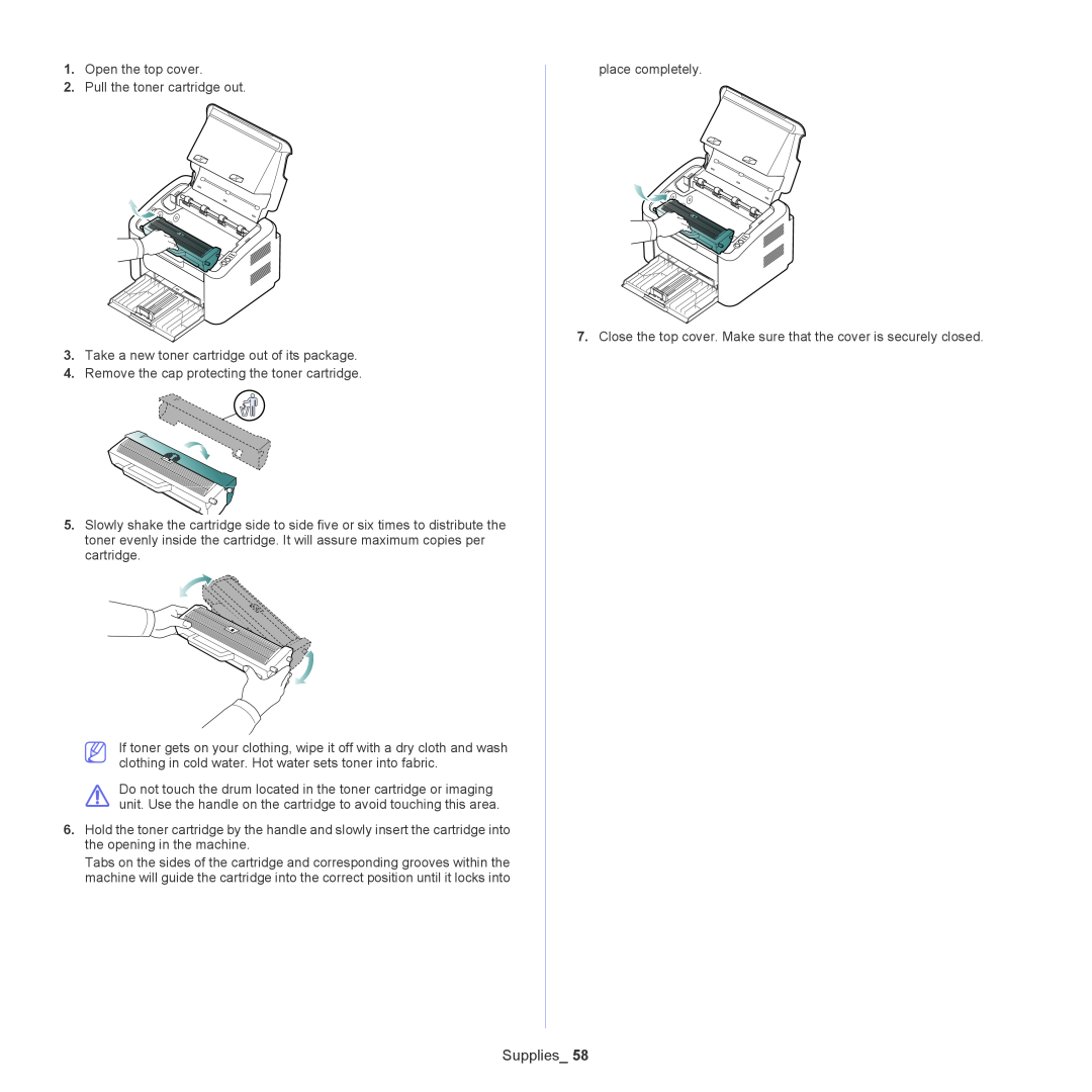 Samsung ML-167X manual Supplies 