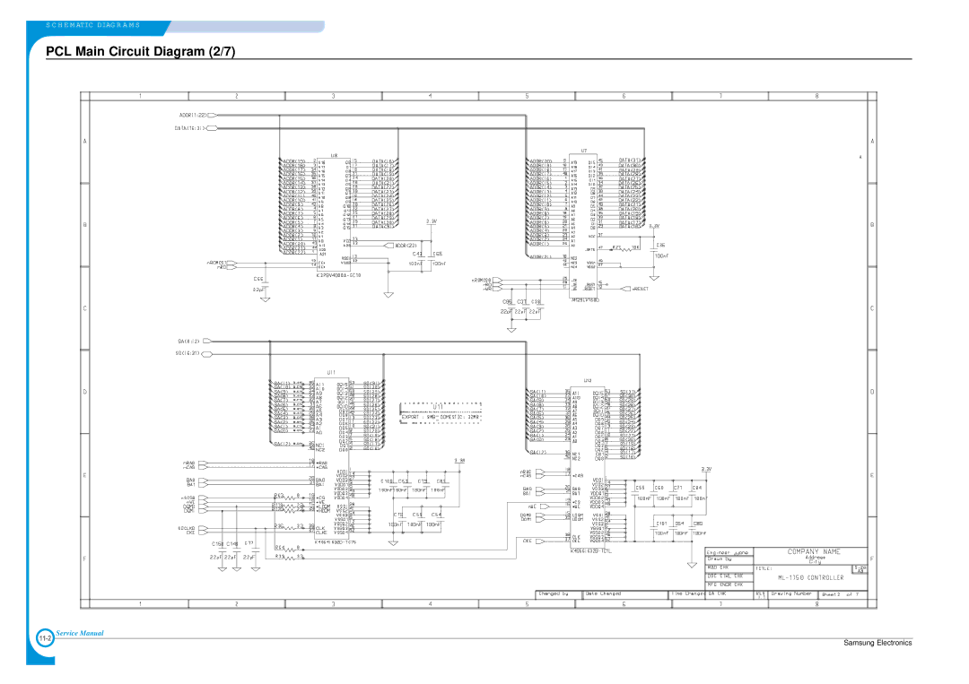 Samsung ML-1700 specifications PCL Main Circuit Diagram 2/7 