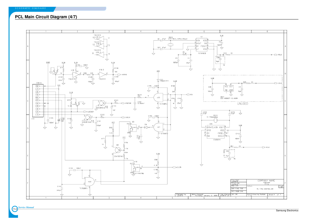 Samsung ML-1700 specifications PCL Main Circuit Diagram 4/7 