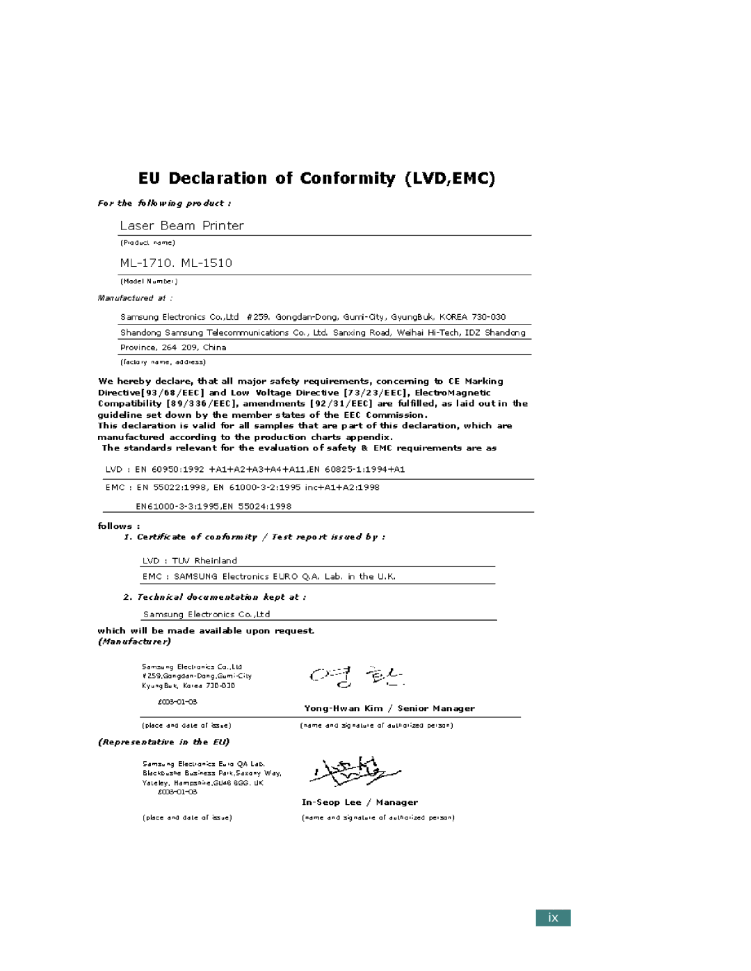 Samsung ML-1710 manual 