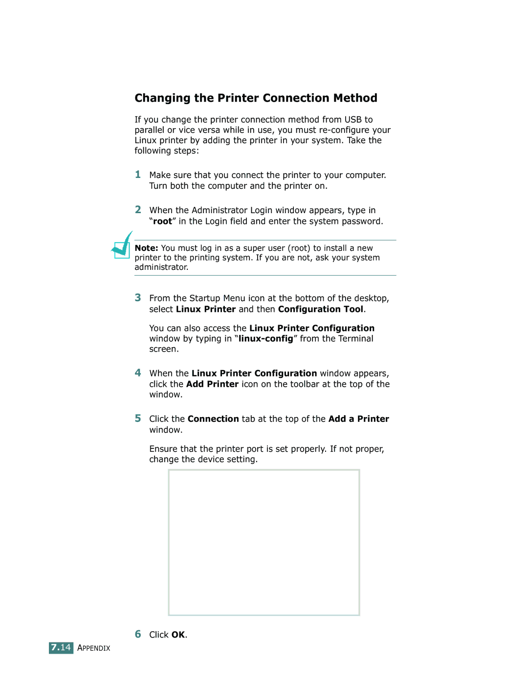 Samsung ML-1710 manual Changing the Printer Connection Method 