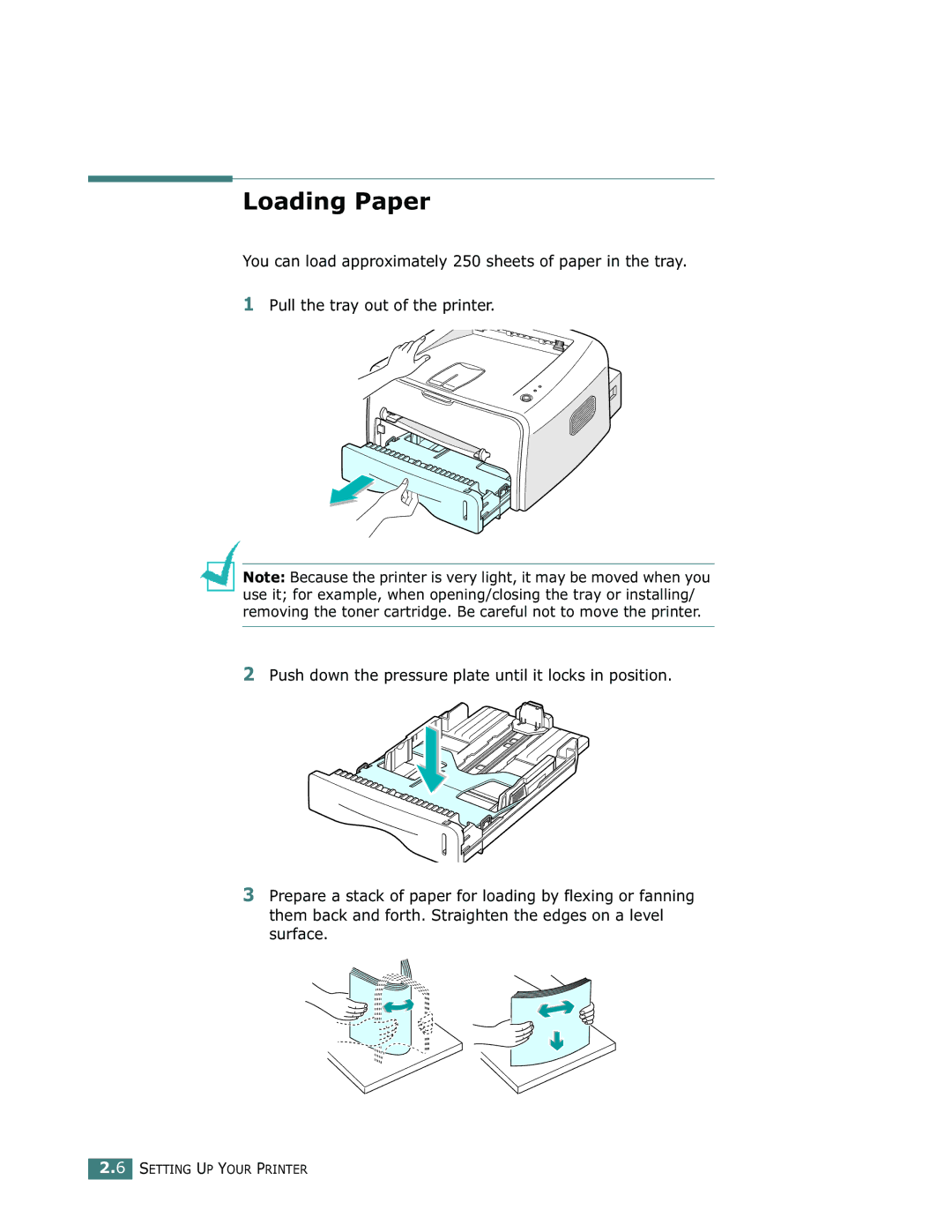 Samsung ML-1710 manual Loading Paper 