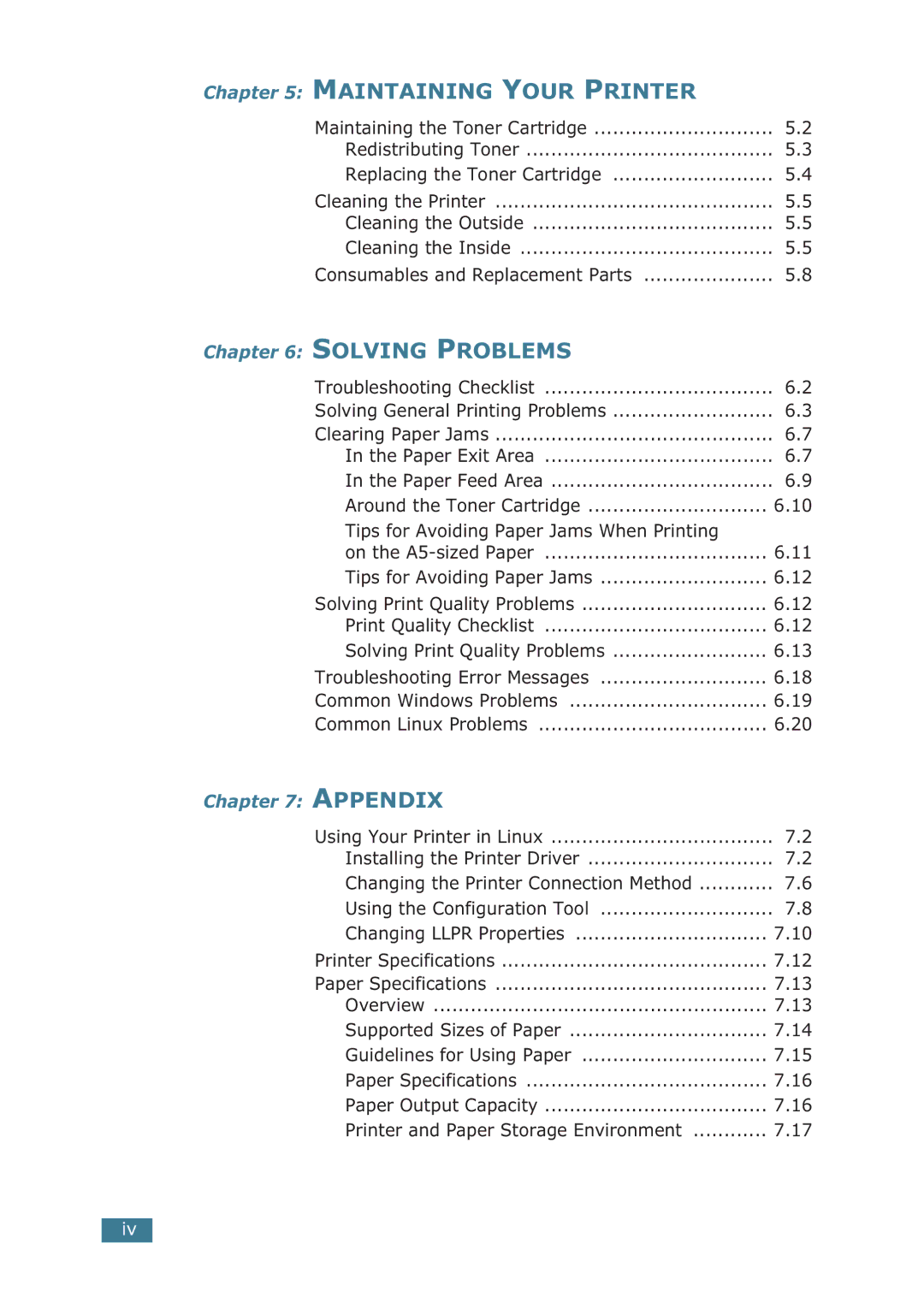 Samsung ML-1710P manual Redistributing Toner Replacing the Toner Cartridge, Cleaning the Outside Cleaning the Inside 