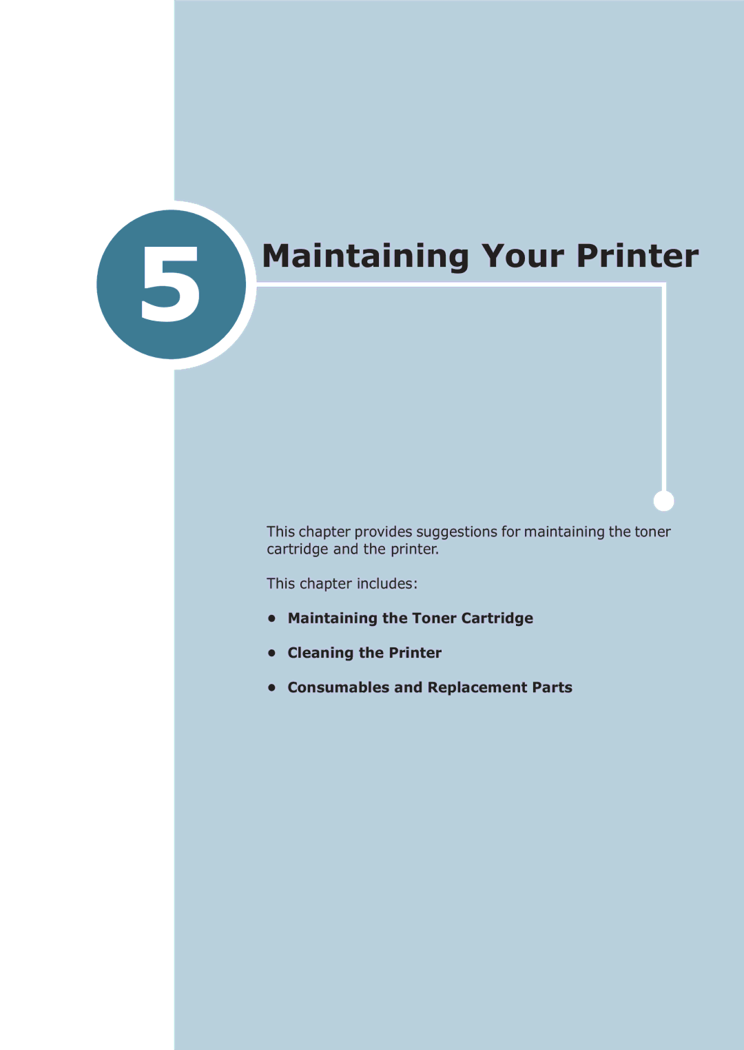 Samsung ML-1710P manual Maintaining Your Printer 