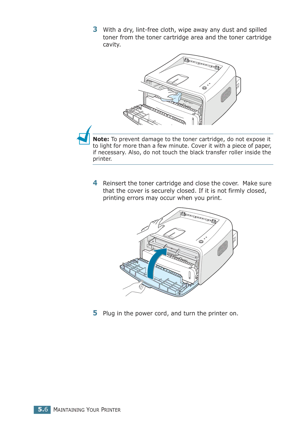 Samsung ML-1710P manual Maintaining Your Printer 