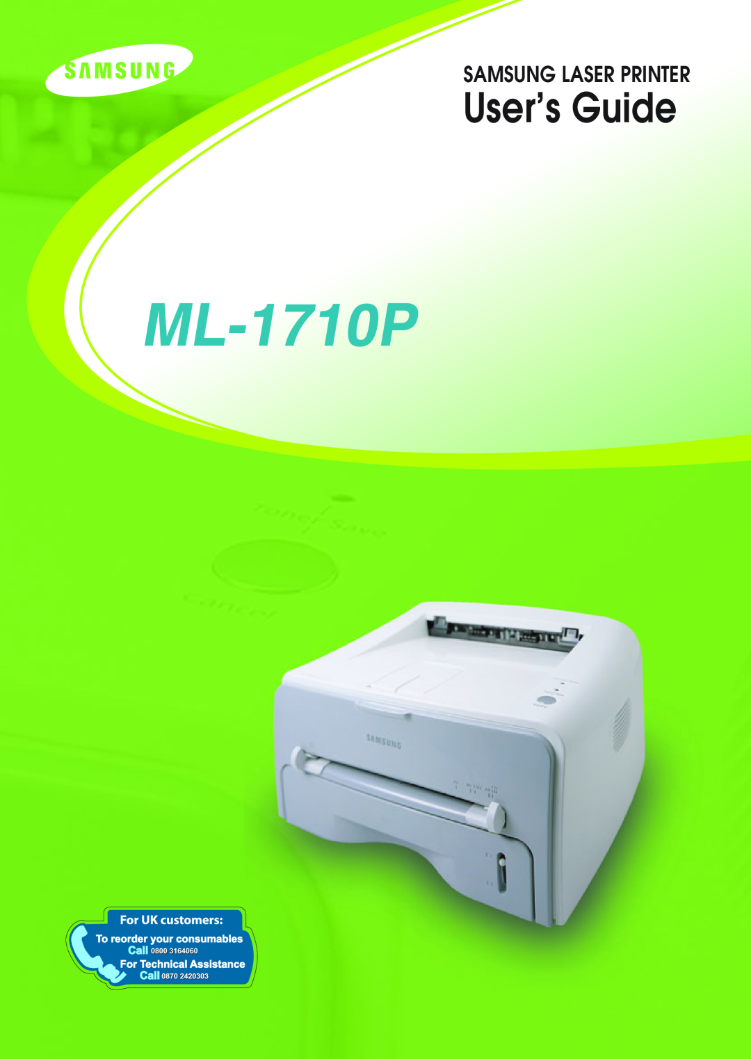 Samsung ML-1710P manual User’s Guide, Samsung Laser Printer 