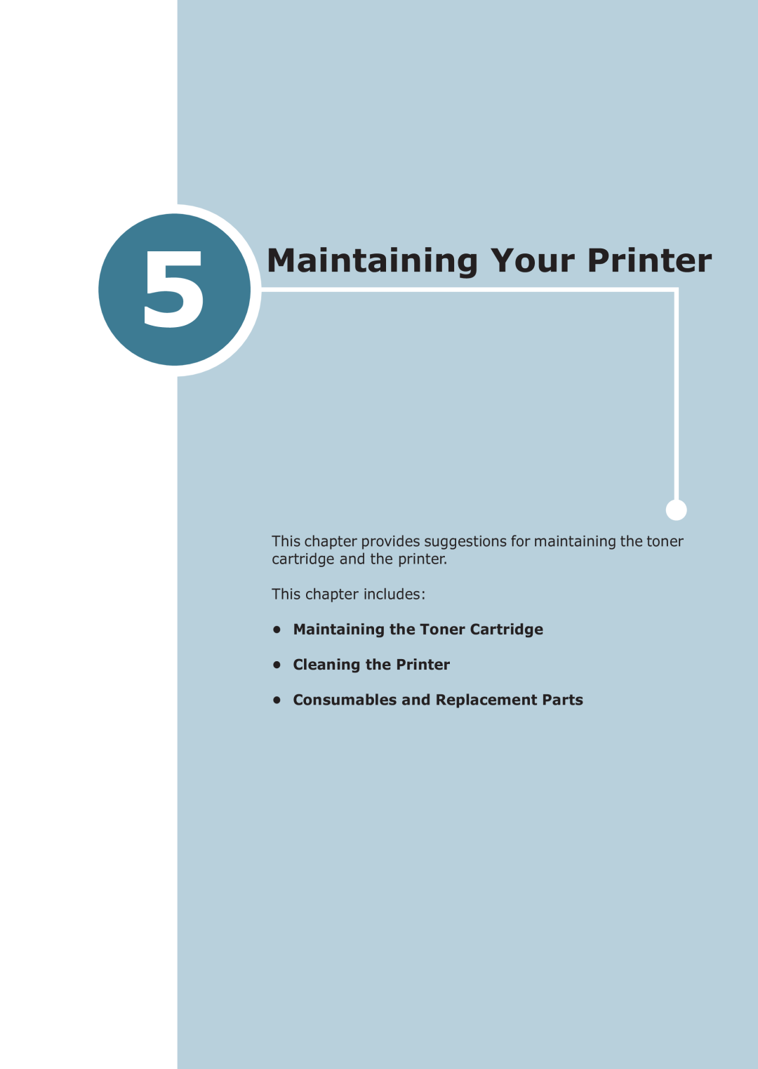 Samsung ML-1710P manual Maintaining Your Printer, Maintaining the Toner Cartridge Cleaning the Printer 