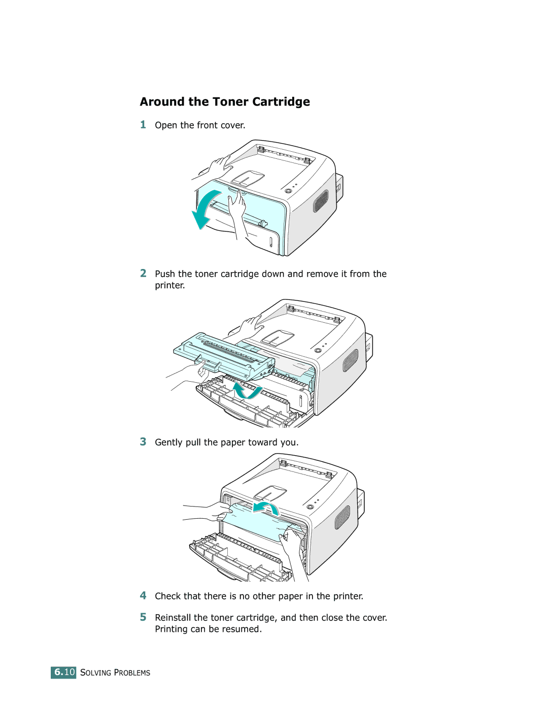 Samsung ML-1750 manual Around the Toner Cartridge 