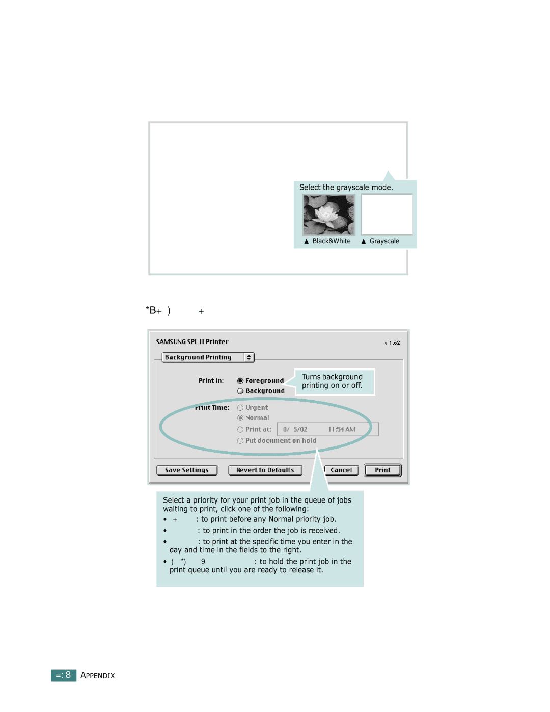 Samsung ML-1750 manual Color, Background Printing 