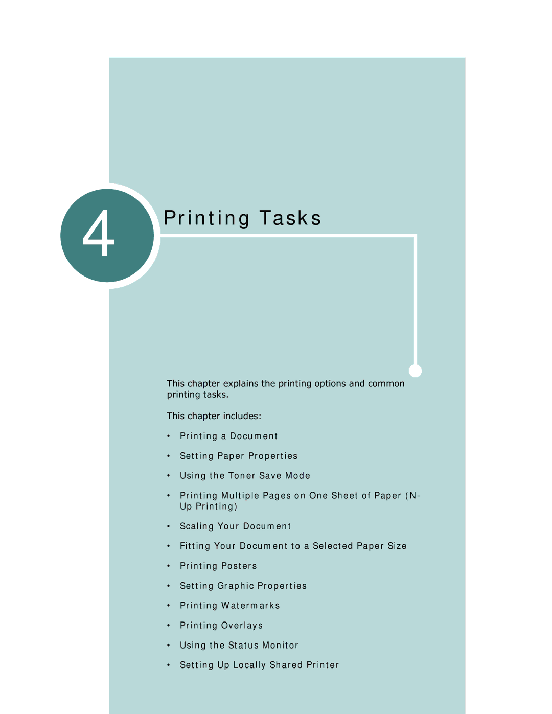 Samsung ML-1750 manual Printing Tasks 