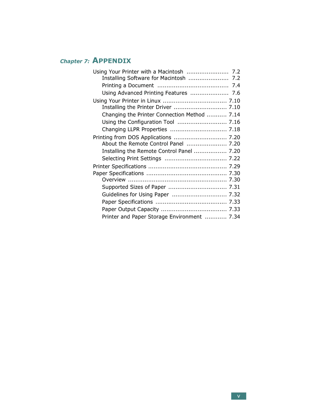 Samsung ML-1750 manual Appendix 