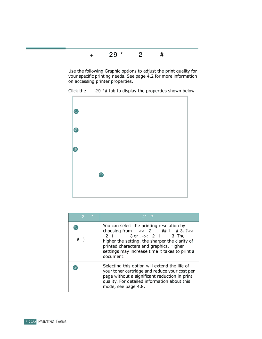 Samsung ML-1750 manual Setting Graphic Properties, Resolution, Toner Save 