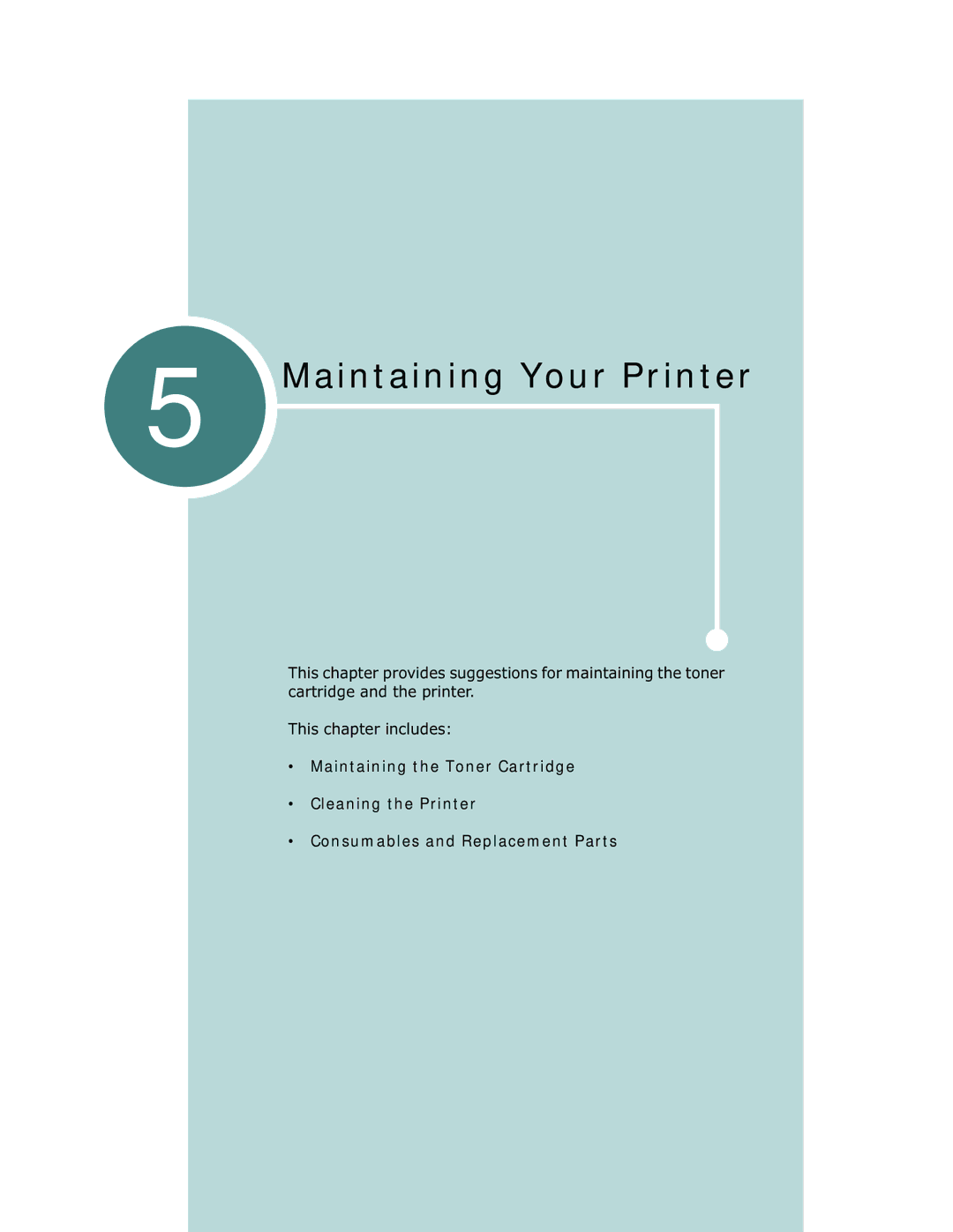 Samsung ML-1750 manual Maintaining Your Printer 