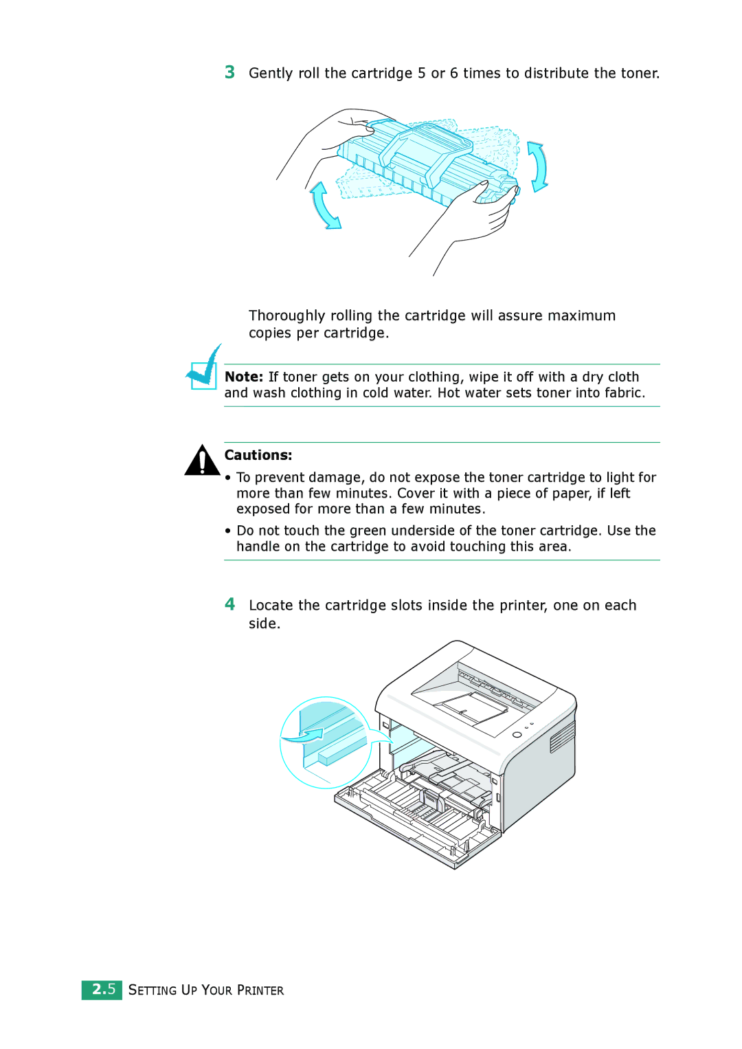 Samsung ML-2010 Series manual Setting UP Your Printer 